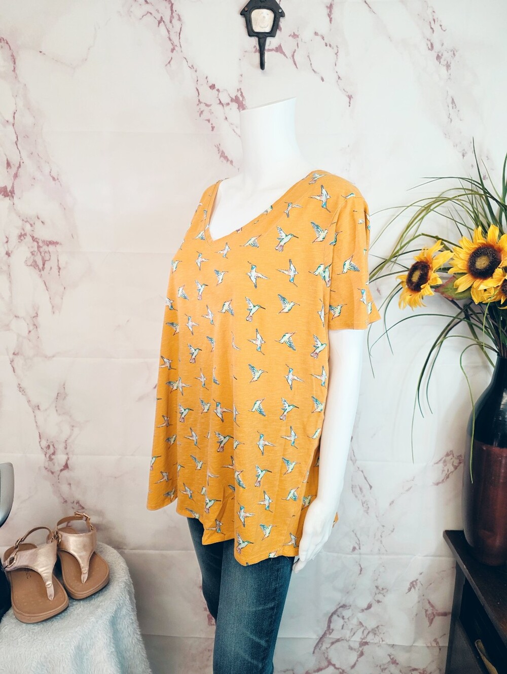 Lane Bryant & EVRI Plus Size 22 24 2X Tank Tee Bundle Bird Print Set - Picture 10 of 12